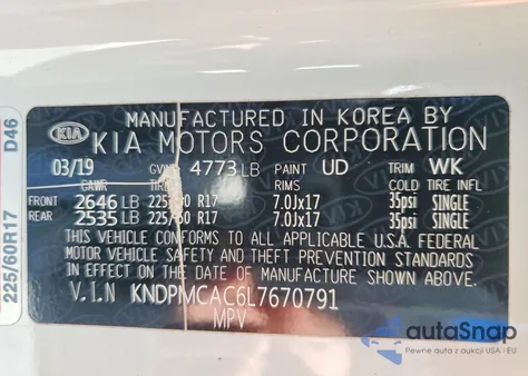 2020 Kia Sportage Lx from USA, damaged, VIN KNDPMCAC6L7670791